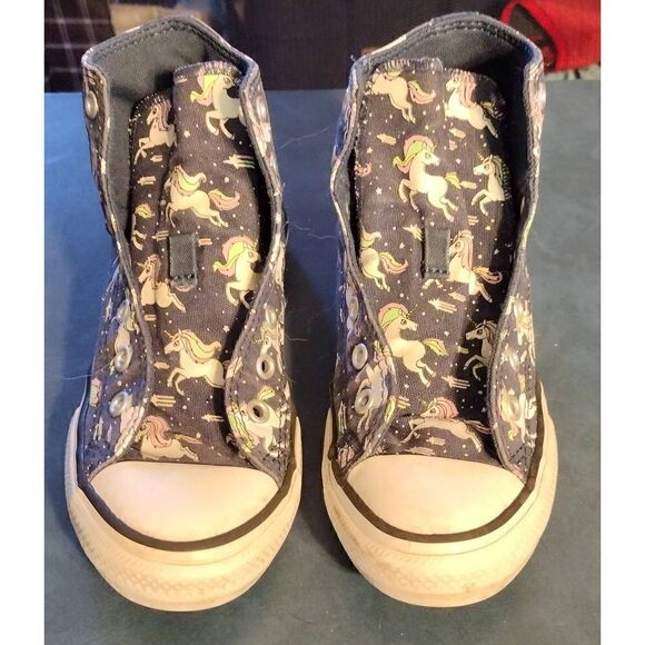 Converse Shoes Youth 2 Unicorn Chuck Taylor All Star High 666201C Blue Fabric - Picture 2 of 6